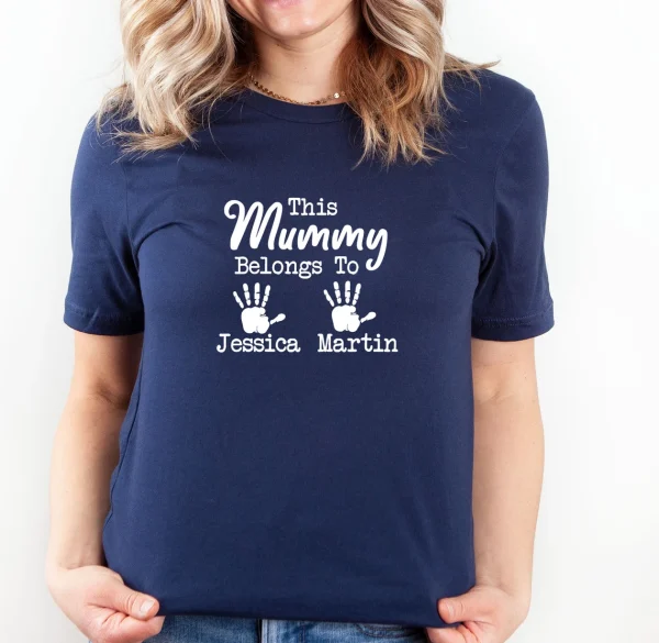 This Mummy Belongs To Mama Shirt Custom Mum Shirt Personalised Mummy New Mum Gift 3