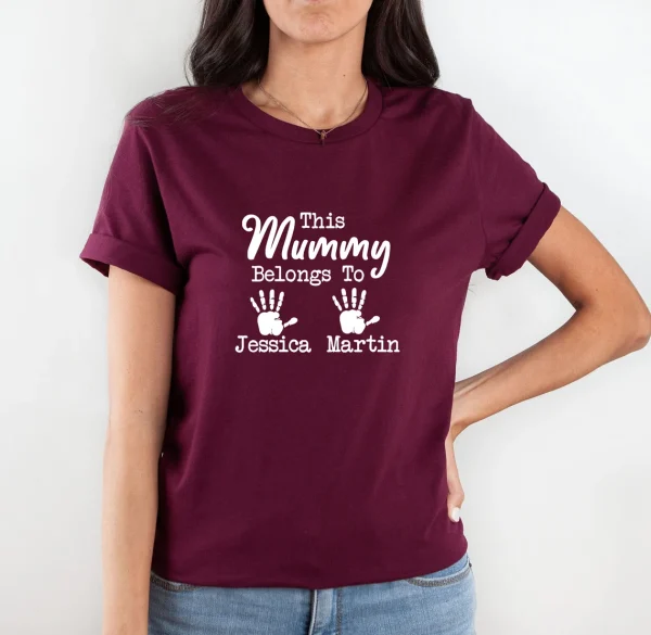This Mummy Belongs To Mama Shirt Custom Mum Shirt Personalised Mummy New Mum Gift 4