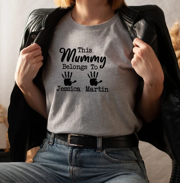 This Mummy Belongs To Mama Shirt Custom Mum Shirt Personalised Mummy New Mum Gift