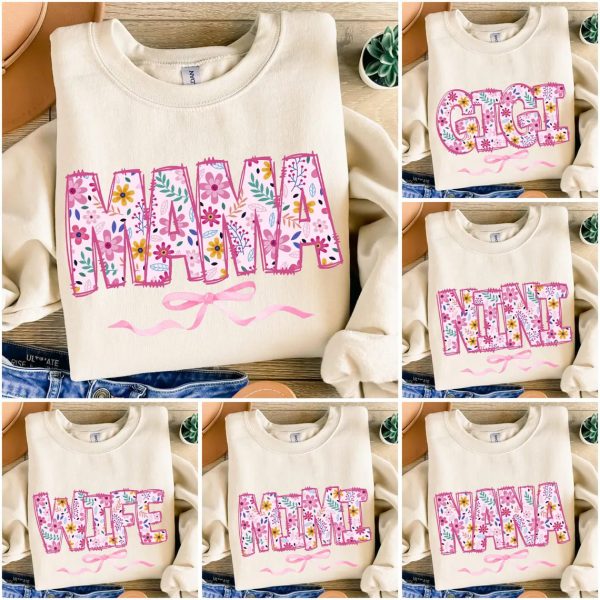 12 Floral Coquette Mama Png Bundle Preppy Mama Png Mama Flower Png Retro Floral Mama Png Mothers Day Png Mama Png Gift for Mama Png 2 1