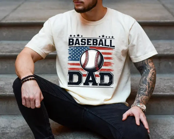 Baseball Dad Shirt Comfort Colors Tee 1