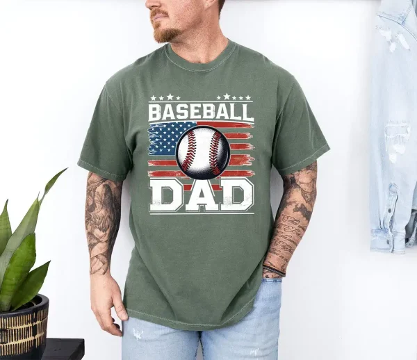 Baseball Dad Shirt Comfort Colors Tee 2