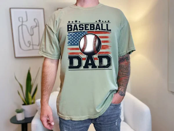 Baseball Dad Shirt Comfort Colors Tee 3