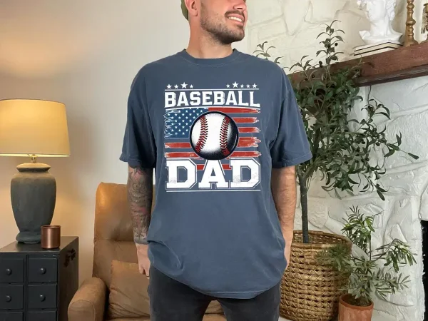 Baseball Dad Shirt Comfort Colors Tee 4