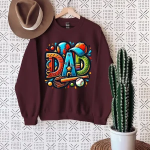 Baseball Dad Shirt ? Sports Field Letter Design with Hitter Silhouette ? Best Gift for Baseball Dads