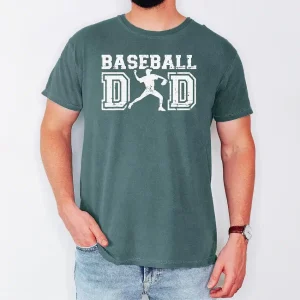 Baseball Dad Shirt with Pitcher Silhouette ? Vintage Sports Tee for Fathers