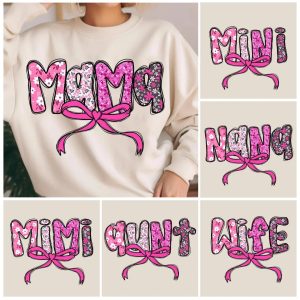 Boho Retro Mama, Mini, Wife, Coquette Aesthetic, Mother's Day Matching Outfits - The Best Mother's Day Gift