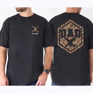 Camo Dad, Hunter Dad Shirt, Deer Hunting T-shirt for Dad, Dad Hunting Camo, The Best Father's Day Gift