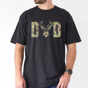 Camo Dad Hunting T-Shirt with Deer Camouflage Print T-Shirt, The Best Father's Day Gift