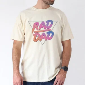 Cartoon Rad Dad Graphic Print T Shirt All Season Non Stretch Cotton Casual Crew Neck Knit Fabric Tee Perfect for Daily Wear Outdoor Activities and Sports Comfortable Fit for Adults 2 gm optimized