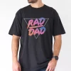 Cartoon Rad Dad Graphic Print T Shirt All Season Non Stretch Cotton Casual Crew Neck Knit Fabric Tee Perfect for Daily Wear Outdoor Activities and Sports Comfortable Fit for Adults 4 gm optimized