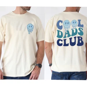 Cool Dad Club Tee T-Shirt, Casual Short Sleeve T-shirt, The Best Father's Day Gift