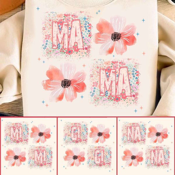 Coquette Mama Floral Bow png Mama Nana Gigi Flower Bundle png Mama Floral Png mama groovy png Preppy Mama Png Mothers Day png 2 scaled