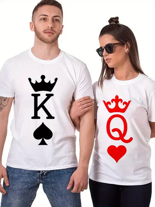 Couple Front Print T shirt 2
