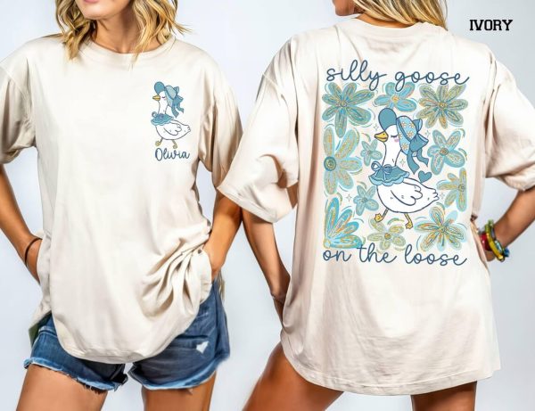 Custom Floral Goose Shirt Mama Goose Shirt Silly Goose On The Loose Funny Cowgirl ShirtWestern Graphic Spring Floral tee 2 1