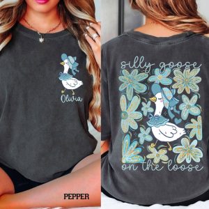 Custom Floral Goose Shirt Mama Goose Shirt Silly Goose On The Loose Funny Cowgirl ShirtWestern Graphic Spring Floral tee 4 1