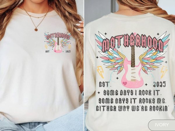 Custom Motherhood Comfort Colors ShirtMotherhood Some Day I Rock It ShirtTrendy Mom ShirtOversized Graphic TeeCool Mom ClubMom Life Tee 1 1