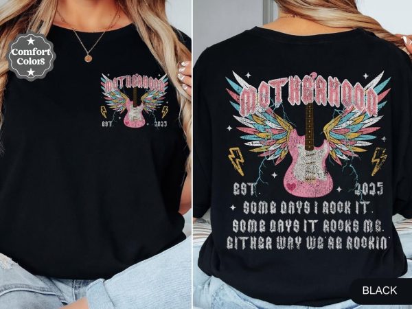Custom Motherhood Comfort Colors ShirtMotherhood Some Day I Rock It ShirtTrendy Mom ShirtOversized Graphic TeeCool Mom ClubMom Life Tee 2 1