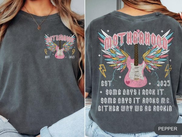 Custom Motherhood Comfort Colors ShirtMotherhood Some Day I Rock It ShirtTrendy Mom ShirtOversized Graphic TeeCool Mom ClubMom Life Tee 3 1