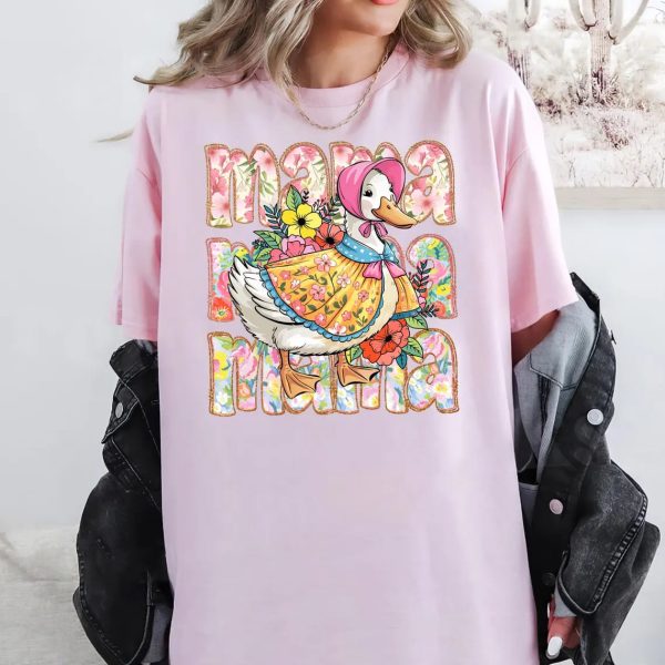 Cute Mama Coquette Png Goose Png Goose Lover Sublimation Mothers Day Png Girly Png Goose T shirt Png Birthday Gift For Her Duck Png 1 1
