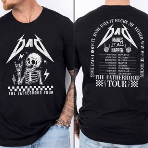 Dad Fatherhood Tour Shirt, Gift For Dad, Fatherhood, Father's Day, Gift For Father, Some Days I Rock It, Rock Dad Shirt