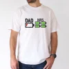 Dad of Four Low Battery Funny Father of 4 Boys Girls Dad T Shirt 100 Cotton Father T shirts for Men Women 180g round neck black size S XXXL 1