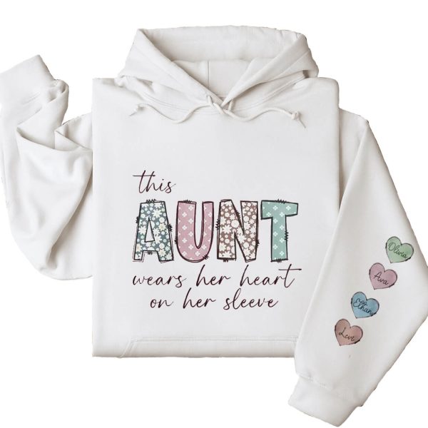 Family This Mama Wears Her Heart On Her Sleeve Personalized Sweatshirt 1 1