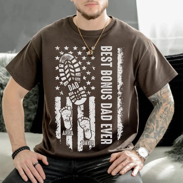 Fathers Day Gifts Custom Shirt With Kids Name 1