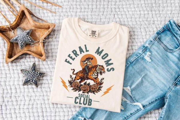 Feral Moms Social Club Shirt Vintage Mom Graphic Tee 2 1
