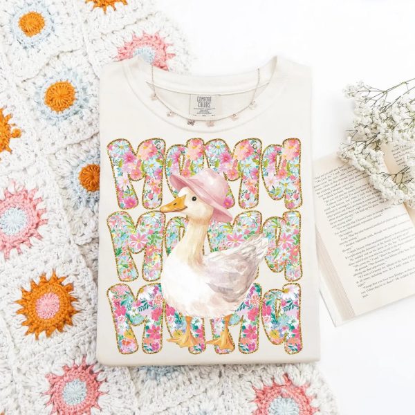 Floral Mama Goose Png Mama Goose Png Girly Png Goose Png Mothers Day Png Floral Mama Png Duck Png Goose Lover Sublimation 1 1