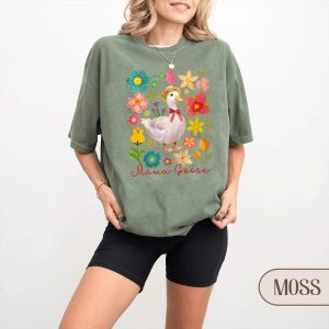 Floral Mama Goose Shirt Mama Goose T Shirt Girly Goose Shirt Mothers Day Shirt Floral Mama Tee Duck Mama Shirt Goose Lover Gift 1 1