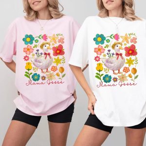 Floral Mama Goose Shirt Mama Goose T Shirt Girly Goose Shirt Mothers Day Shirt Floral Mama Tee Duck Mama Shirt Goose Lover Gift 2 1