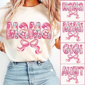 Trendy Floral Mama Design, Retro Coquette Vibes, The Best Mother's Day Gift
