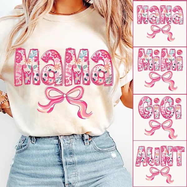 Floral Mama Png Bundle Matching Mama Mini png Mama doodles Png Mama png Preppy Mama Png Gift for mom mothers day png retro floral png 2 1