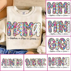 Groovy Mama Shirt, Floral, Doodle, Preppy Style, Mom Gift Idea