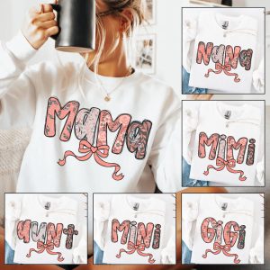 Cute Floral Sweatshirt for Mimi, Nana, Mommy, Mother's Day Gift Idea