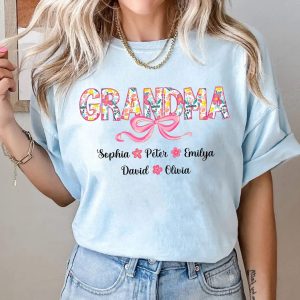 Floral Mimi T Shirt Mimi Floral Bow Coquette Mimi Mimi Floral Bow Mimi Groovy Mimi Bow Mothers Day Gift For Mimi Grandma Mom 2 1