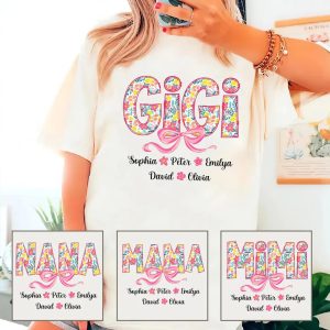 Coquette Mimi Shirt, Floral Bow Design, Gift for Grandma, Mom, or Mimi