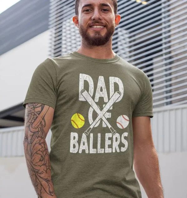 Funny Dad of Ballers T shirt 2