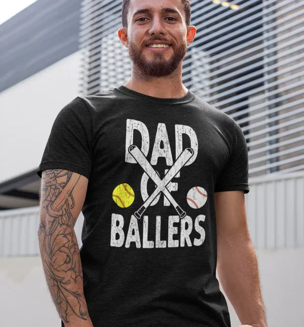 Funny Dad of Ballers T shirt 3