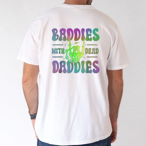 Groovy Baddies with the Dead Daddies Graphic T Shirt Adult Black Small Short Sleeve Cotton Blend Casual Style Machine Washable Casual Wear Trendy Casual Style Stretchy Fabric 1