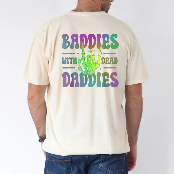 Groovy Baddies with the Dead Daddies Graphic T Shirt Adult Black Small Short Sleeve Cotton Blend Casual Style Machine Washable Casual Wear Trendy Casual Style Stretchy Fabric 4