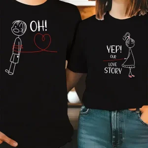 His Hers Matching Couple T Shirts 6