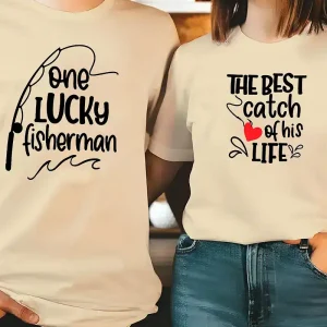 His Hers Matching Fishing Graphic 3