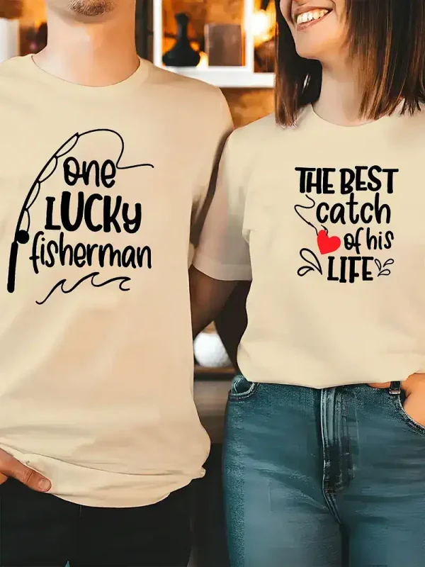 His Hers Matching Fishing Graphic 3