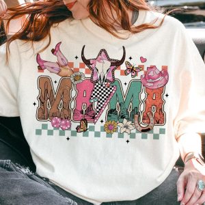 Howdy Mama Sweatshirt, Western Mama, Cowhide Mama, Western Mom, Coquette, Cowgirl Mama, The Best Idea for Mother's Day Gift