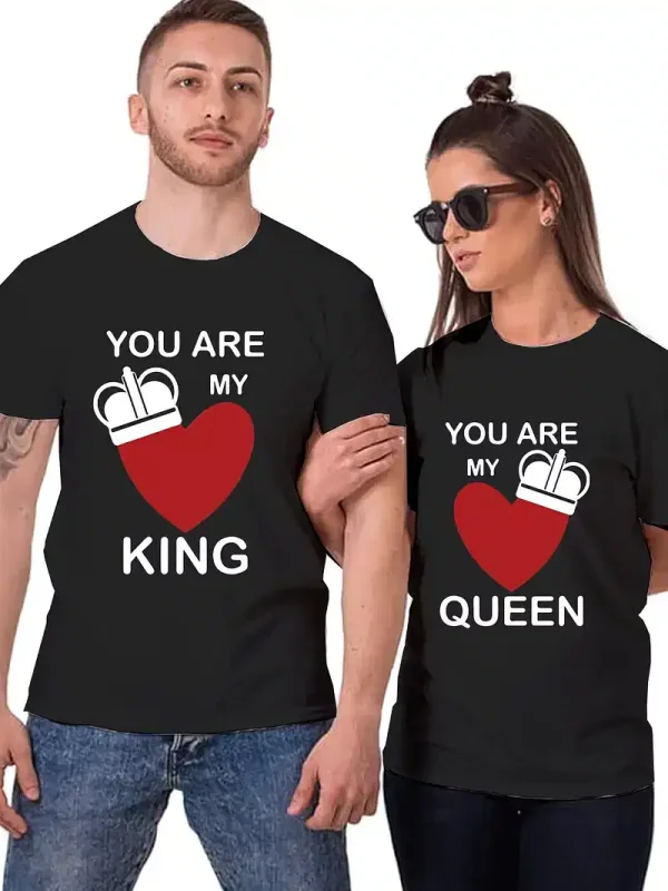 King Queen Couple T Shirts 1