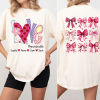 Love Grandmalife Valentine Bow Personalized Sweatshirt With Design On Sleeve Gift For Grandma Mom Wife Custom Sleeve NH96 2 1