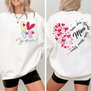 Love You Mimi With Grandkids - Personalized Sweatshirt -  The Best Mothers Day Gift