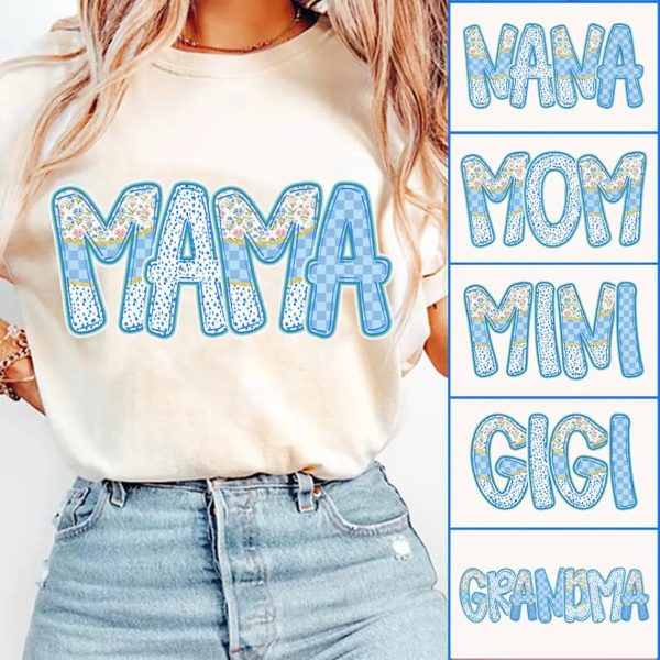 Mama Floral Bundle png Blue Floral Grandma Flower Png Preppy Mama Png Retro Mama Flower Mothers Day png Hand Lettered Mothers Day 2 1